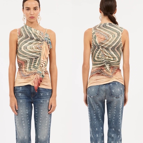 ULLA JOHNSON ALEIDA TOP CRYSTAL OPAL - Picture 7 of 7